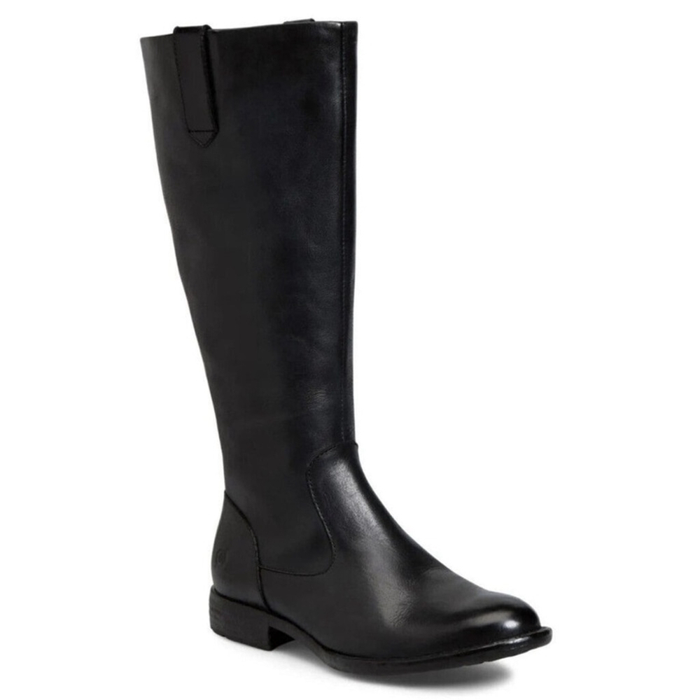 Born Shaunie Tall Wide Shaft Genuine Leather Boots in Black Women’s Size 6 - Picture 2 of 12